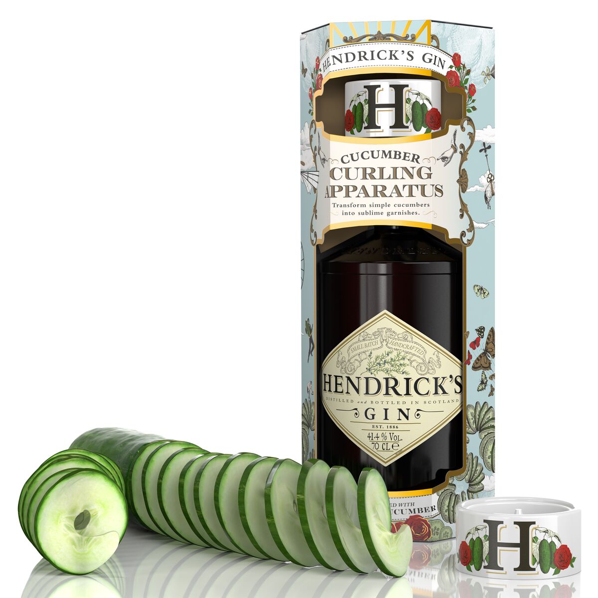 Hendrick's Gin with Cucumber Curler Gift Set