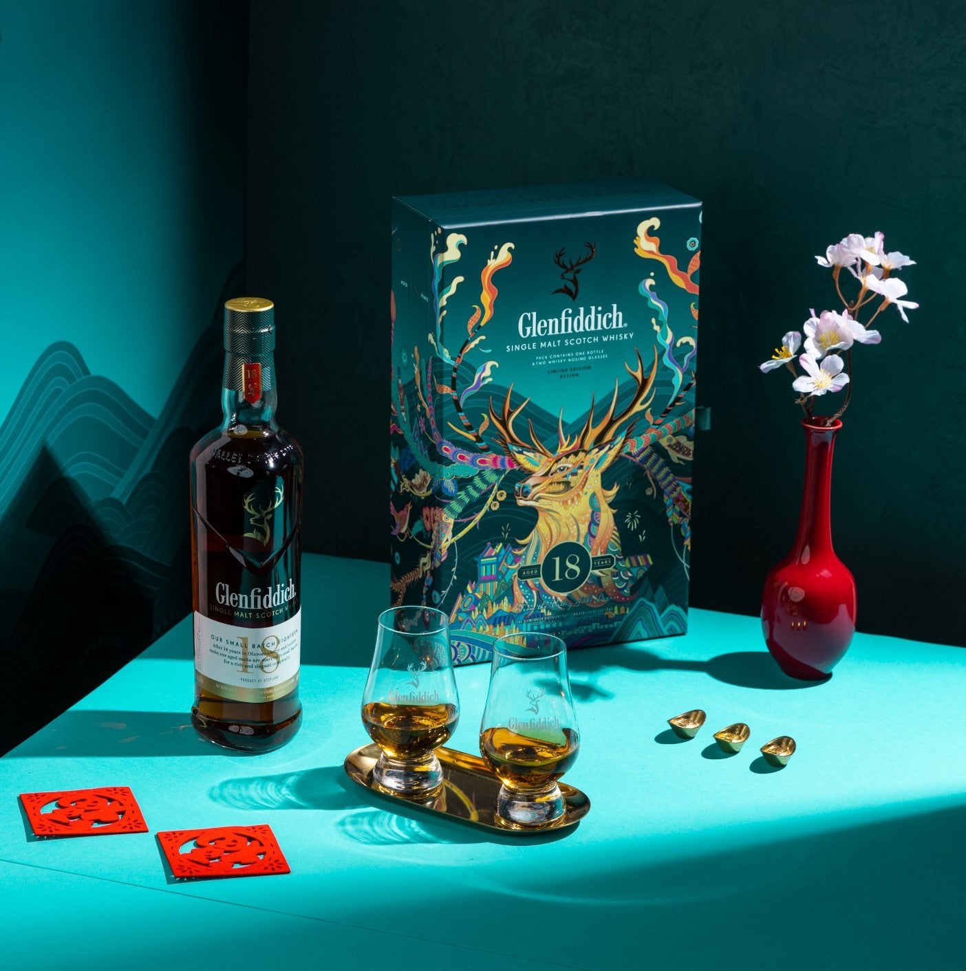 Glenfiddich 2023 Limited Edition Lunar New Year 18 Year Old Gift Pack